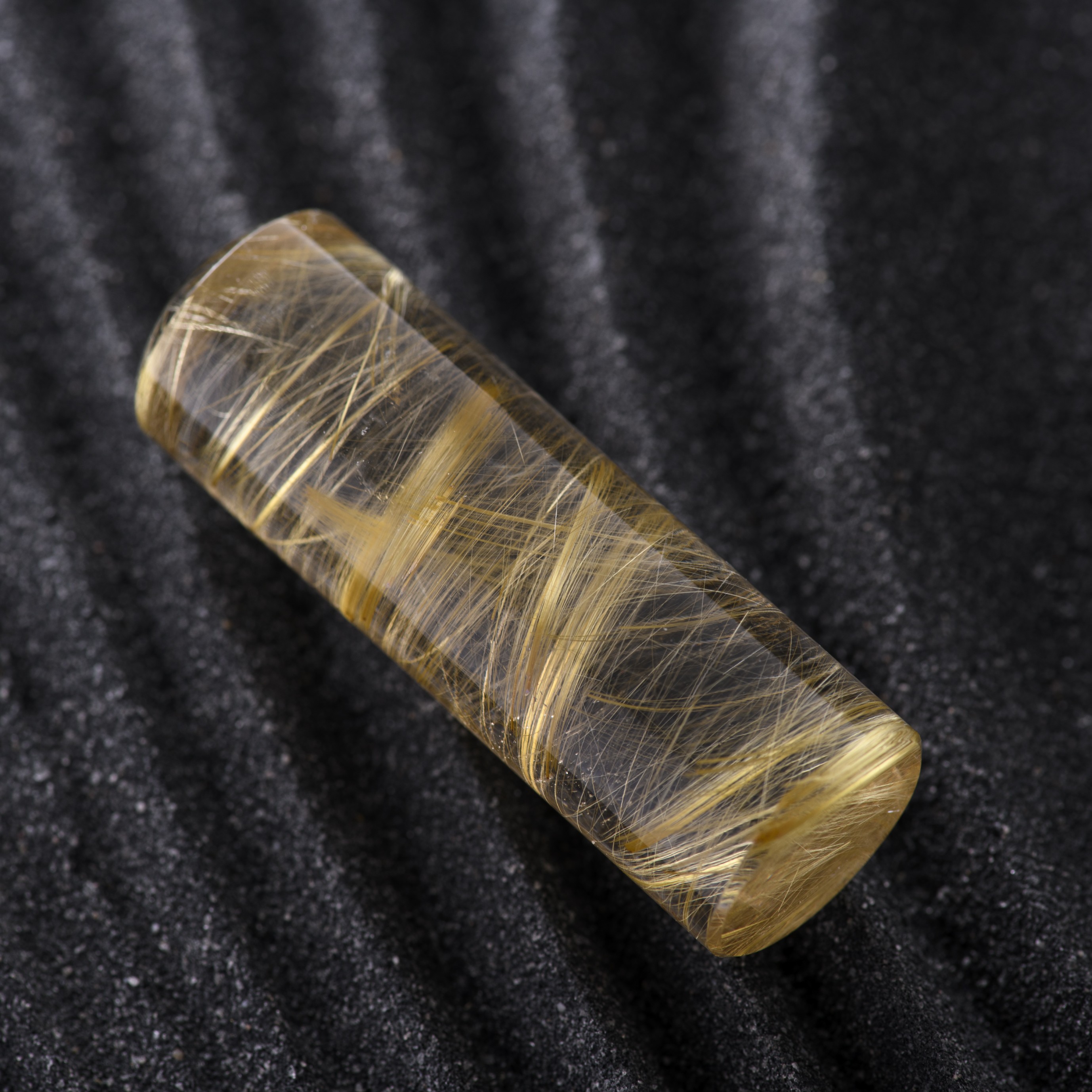 ルチルクォーツ 約19.5mm×60mm｜パワーストーン宝石印鑑 Rose Stone